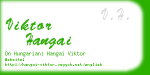 viktor hangai business card